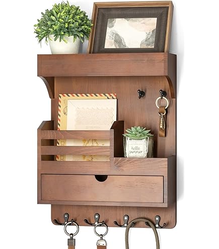Porte Courrier Mural avec étagère et Crochet pour Clés Porte Clé Mural Bois Porte Courrier Bois Déco Murale Organiseur Mural pour Clés, Lettres, Revues, Factures, Entrée Décorative (Blanche Porte Courrier Mural avec étagère et Crochet pour Clés Porte Clé Mural Bois Porte Courrier Bois Déco Murale Organiseur Mural pour Clés, Lettres, Revues, Factures, Entrée Décorative (Blanche