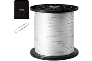 VEVOR Polyester Pull Tape, 2500 lbf Tensile Capacity Polyester Webbing, 3/4" x 318' Cable Pulling Tape, Printed Webbing Mule Tape Flat Rope for Packaging, Commercial Electrical, Gardening