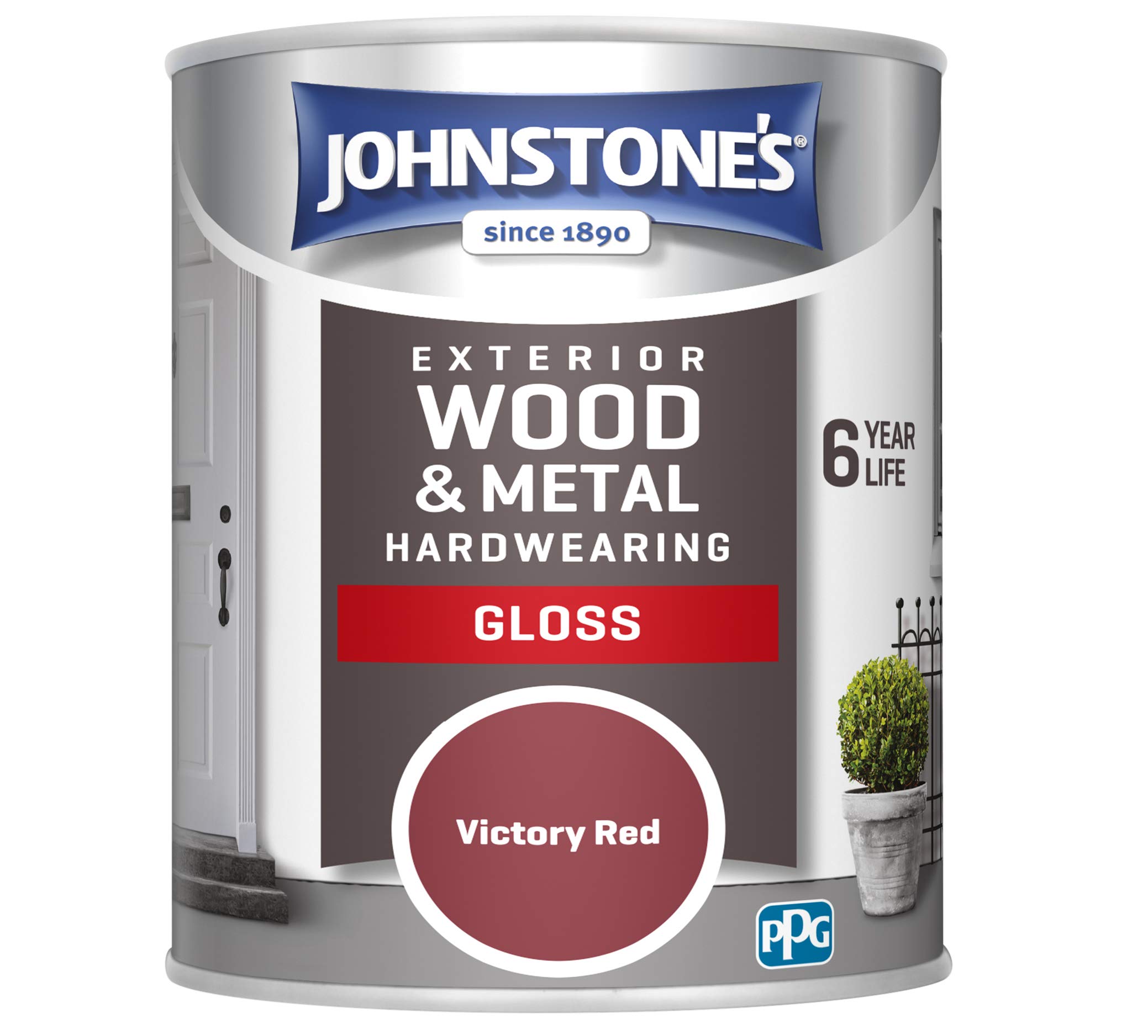 Johnstone's Exterior Hardwearing Gloss - Victory Red 750ml