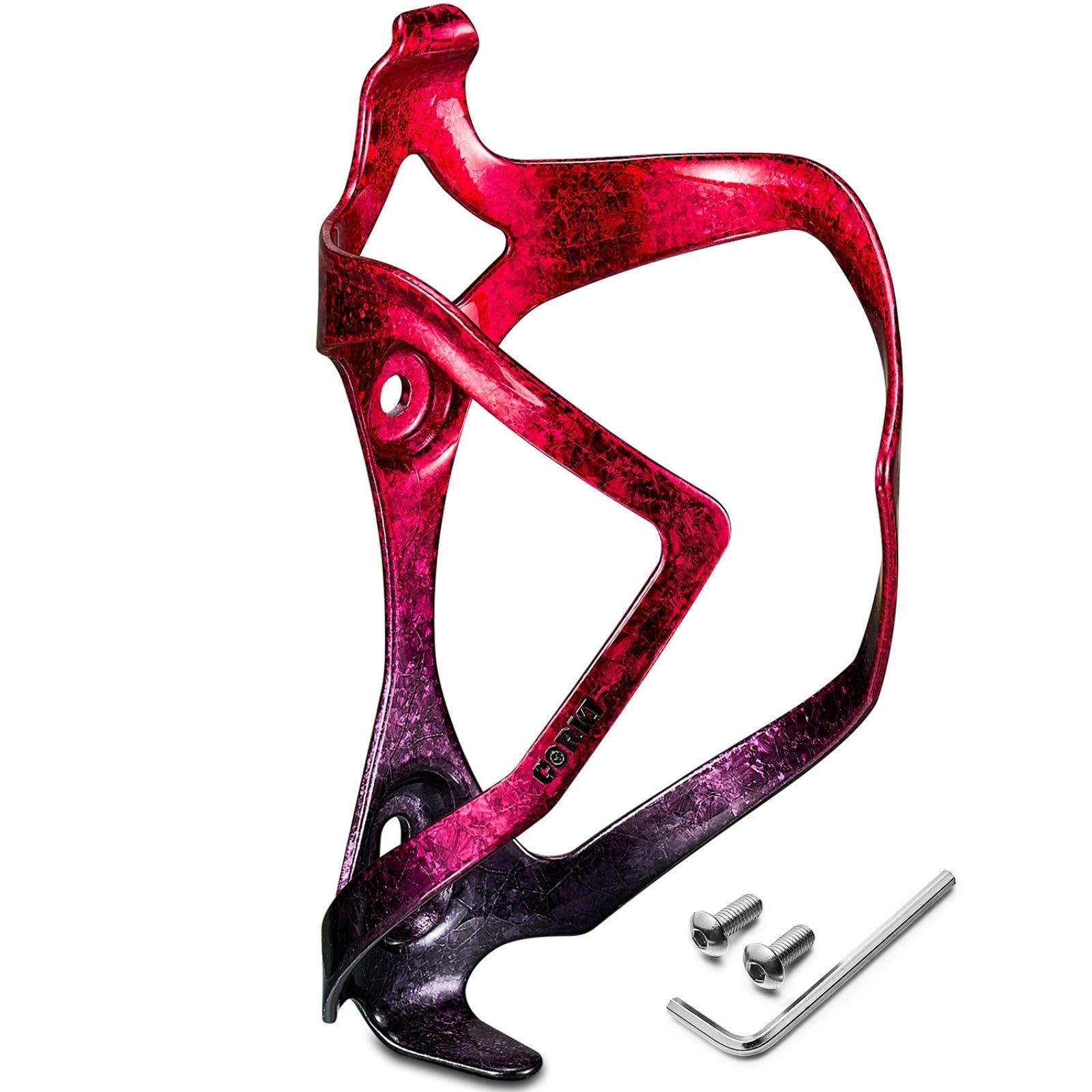 Photo 1 of Bike Water Bottle Holder Bicycle Cage for Mountain Road MTB Gravel Adult Bikes Cycling Universal Carrier Rack 1 Pack Aluminum Alloy Ultralight Kettle Drink Accessories Red