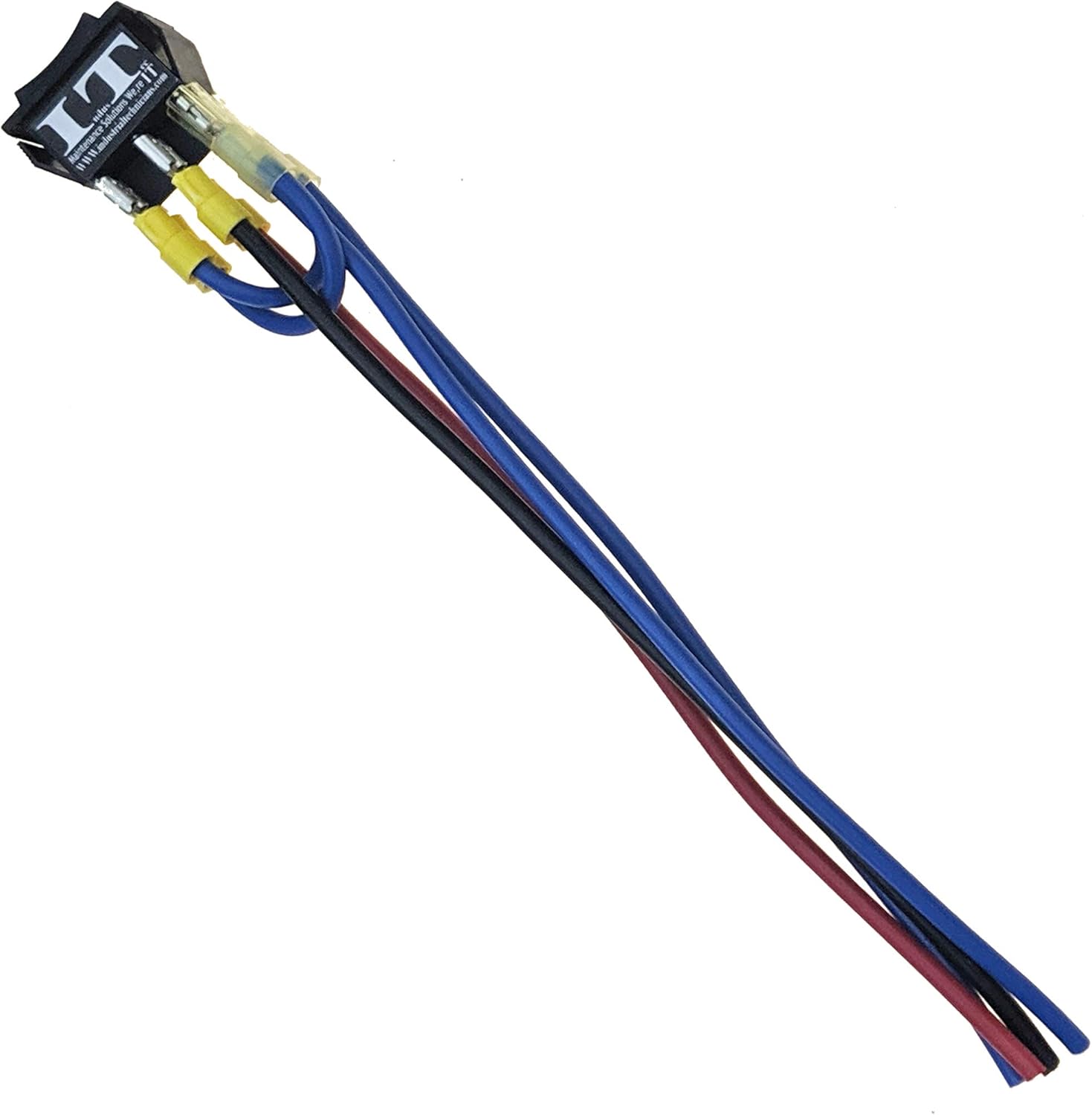 IndusTec Wired 20 AMP 12V - DC Motor Polarity Reversing Rocker 3 Position Momentary automatic reset Switch - - 