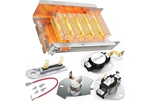MONKEMON 【UPGRADED】279838 Dryer Heating Element for Whirlpool Kenmore Maytag Amana Roper, Dryer Heating Element Parts Include Dryer Thermostat Thermal Fuse, Replaces 2406026 3403585 w10724237