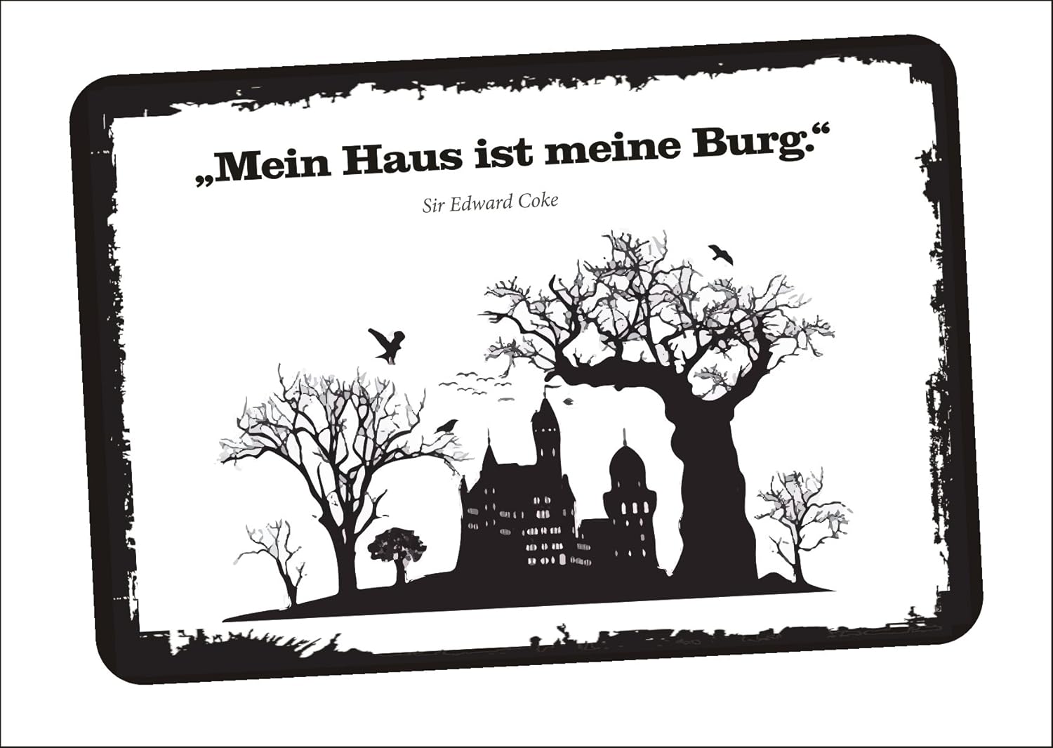 Amazon De Vintage Wandschild Zitate Mein Haus Ist Meine Burg