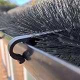 Hedgehog Gutter Brush Guard 100mm Black 4m Leaf Debris Blockage Prevention 24m view 7