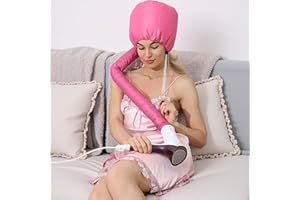 1 PC Bonnet Hair Dryer Cap - Adjustable Head Cover for Home Blow Drying, Styling & Air Drying, Fits All Hair Types（Pink）