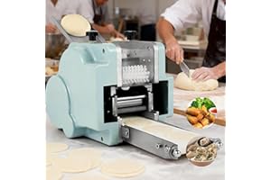 Dumpling Skin Machine - Commercial Spring Roll/Pierogi/Ravioli/Momo Maker with Round Mold- Dough Sheeter Dumpling Wrapper Mac