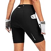 Bikewa Women's 4D Padded Bike Shorts Cycling Riding Road Biking Bicycle Cycle Shorts for Women Zipper Pockets