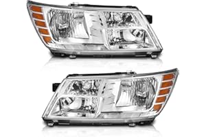 WEELMOTO for 2009-2020 DODGE JOURNEY Headlights Assembly Replacement for 09 10 11 12 13 14 15 16 17 18 19 20 DODGE JOURNEY Headlight Assembly