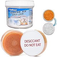 Wisesorb Hearing Aid Dryer, Hearing Aid Dehumidifier, Hearing Drying Jar and Dehumidifier Set (1 Container and 1pcs × 30g Cap