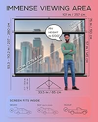 PropVue Projector Screen with Stand 120 inch