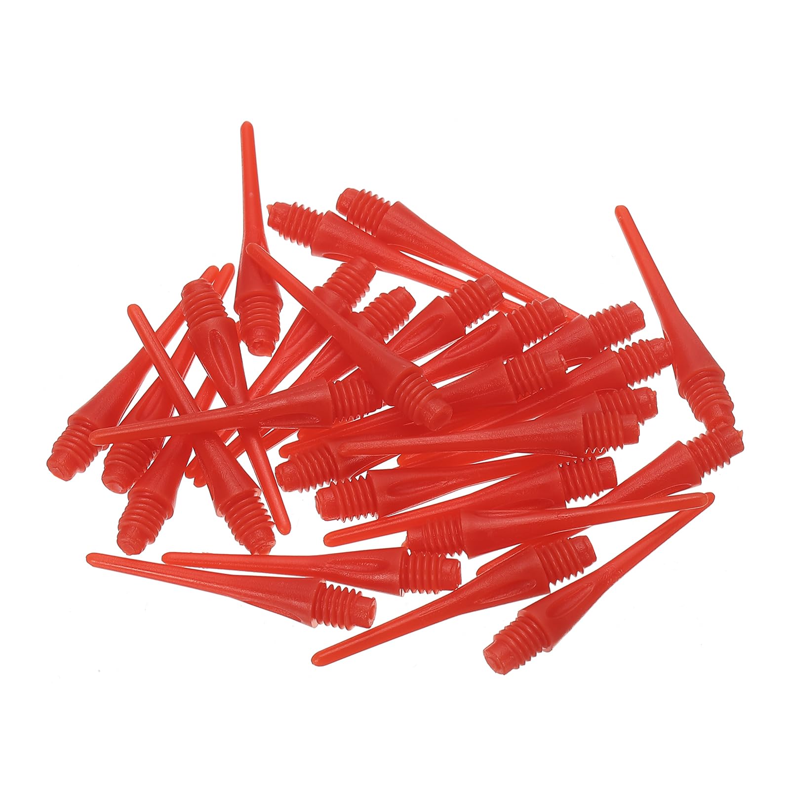 PATIKIL Plastic Dart Tips 2BA Thread, 50 Pack Soft Tip Dart Points Replacement Dart Accessories, Red