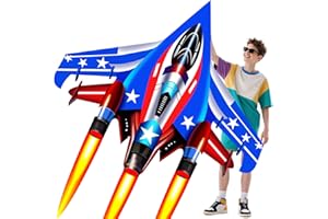 YFAFENGS Fighter Jet Kites for Kids & Adults - Durable Airplane Kites for Boys Ages 8-12 & 4-8 with Kite String Reel, Easy Fly Large Outdoor Kite for Beach & Park Activities