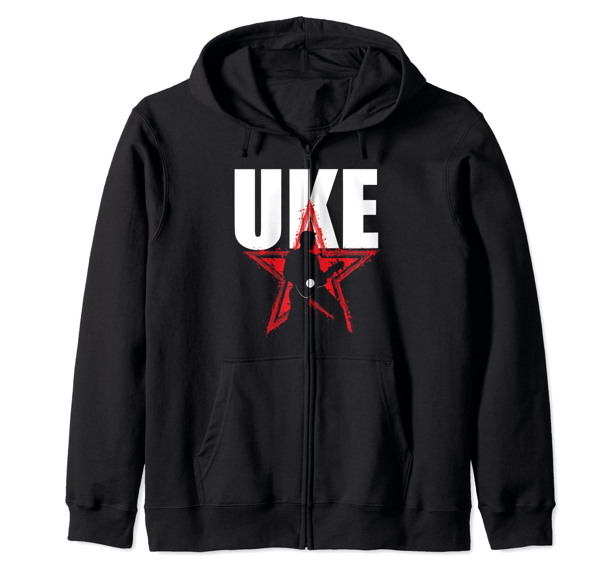 Ukulele Star Guitar Uke Hawaiian Acoustic Hawaii Musician Zip Hoodie