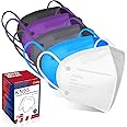 ChiSip KN95 Face Mask 50Pcs, 5 Layer Design Cup Dust Safety Masks, Multicolored Mask, Breathable Protection Masks Against PM2.5 Dust Bulk for Adult, Men, Women, Indoor, Outdoor Use