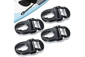 HLOGREE 4Pcs Kayak Seat Clips Replacement,Kayak Seat Clip Parts Fit for Lifetime Emotional,Kayak Seat Belt Clips,Kayak Seat Repair Clip,Kayak Straps Seat Clip with Straps,Kayak Accessories