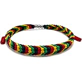LAMIBEE Country Proud, Country Flag Color Tibetan Wrist Wrap Bracelet, Amulet and Boho Style Rope Bracelet and Bangles for Women, Men, String Thread Bracelets