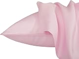 NTBAY 2 Pack Egyptian Cotton Pillowcases 50x75 cm Pink 500 Thread Count view 4