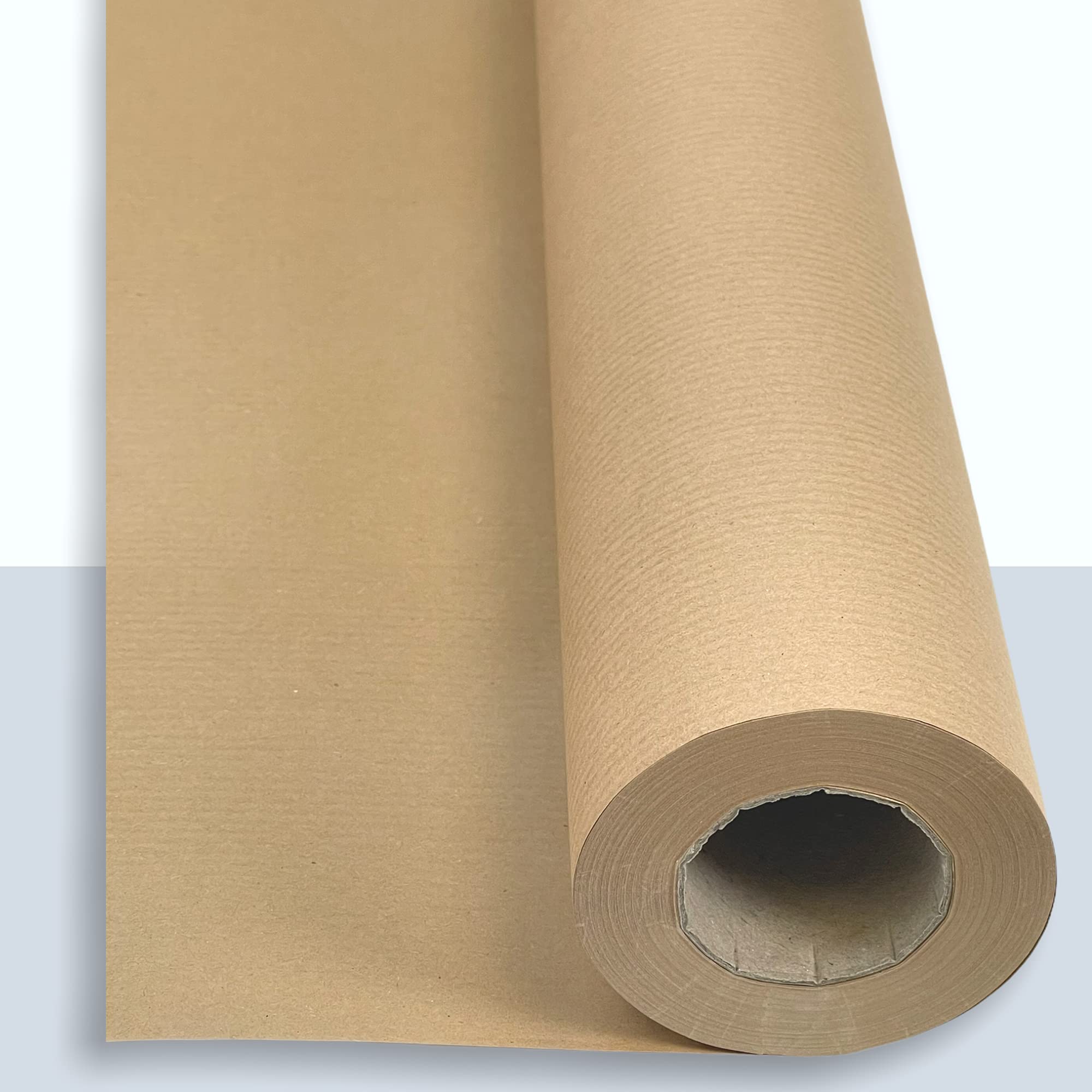 Kraft paper 50 m x 70 cm, wrapping paper, kraft paper roll, gift wrapping, ribbed kraft paper (brown), thickness 70 g/m²