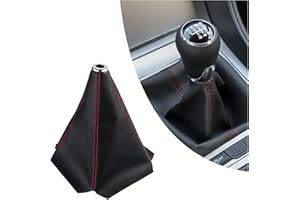 Car Shift Boot,Carbon Fibre Leather Gear Shift Cover for Dust Preventions & Car Decorations,Universal Manual/Automatic Shift 