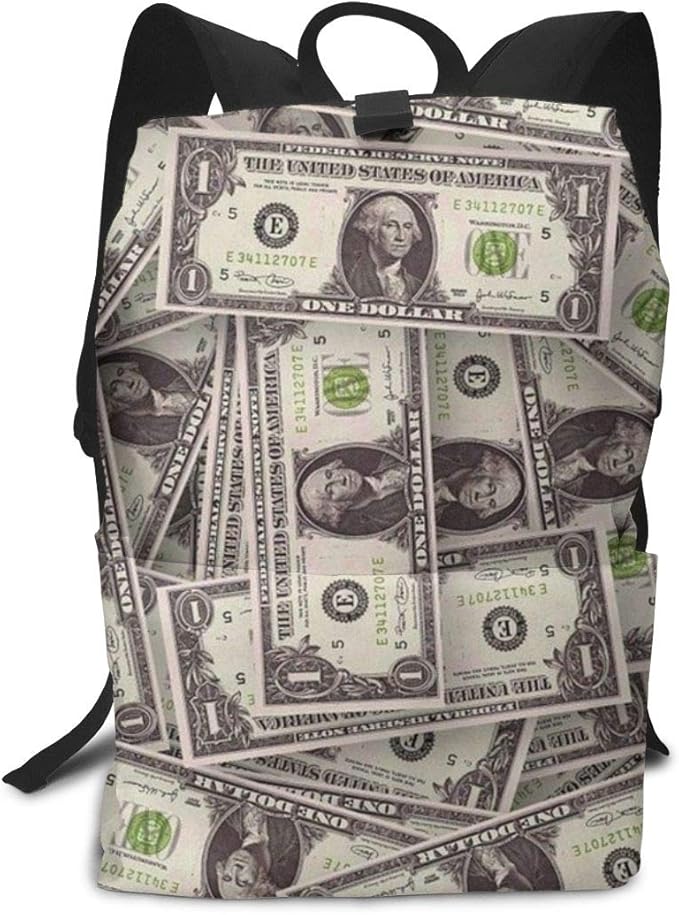 US Dollar Currency Money Unisex Adult Unique Backpack