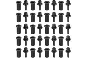 MECCANIXITY Speaker Grill Guides Plastic Black Ball Socket Type Frame Box Body Fixing Snap Fastener Buckle 6mm x 7mm for Spea