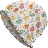 LAIPUTER Easter Beanie Standard Closed Chemo Knitted Hats Baggy Slouchy Skull Cap Cancer Headwear for Women Men