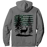 Country Hoodies Deer Hunting Hoodie Camo American Flag Buck Pullover Hoodie