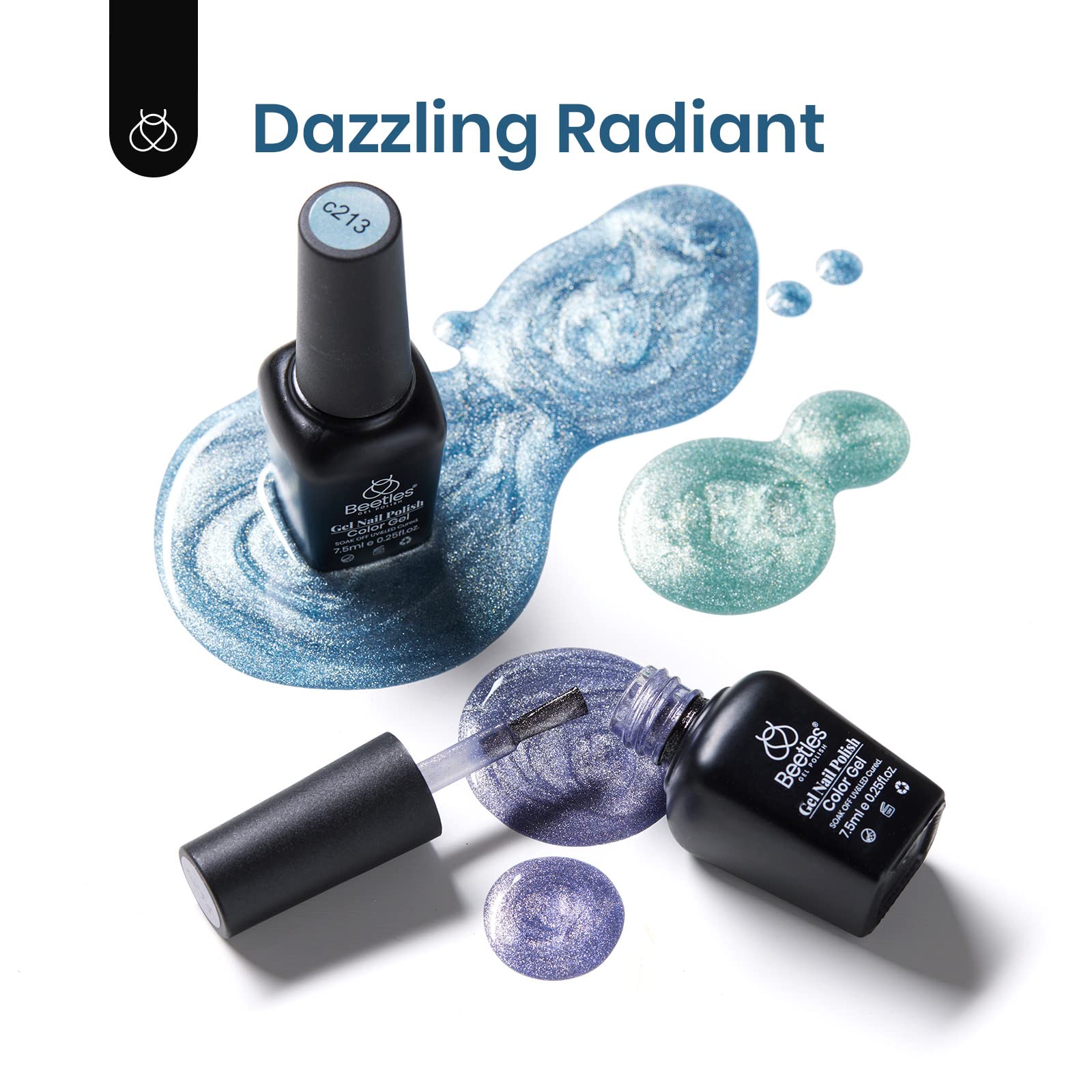 Beetles 6 Colors Holographic Glitter Cat Eye Spring Gel Nail Polish Kit with Magnet Romantic Galaxy Series Soak Off Uv Led Gel Nail Polish Set Home Diy Manicure Nail Salon Varnish Nail Art - Image 7