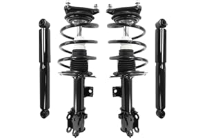 UNITY AUTOMOTIVE 4-11187-259180-001 Front and Rear Replacement Complete Strut Assembly Shock Kit Fits 2014-2017 Kia Forte