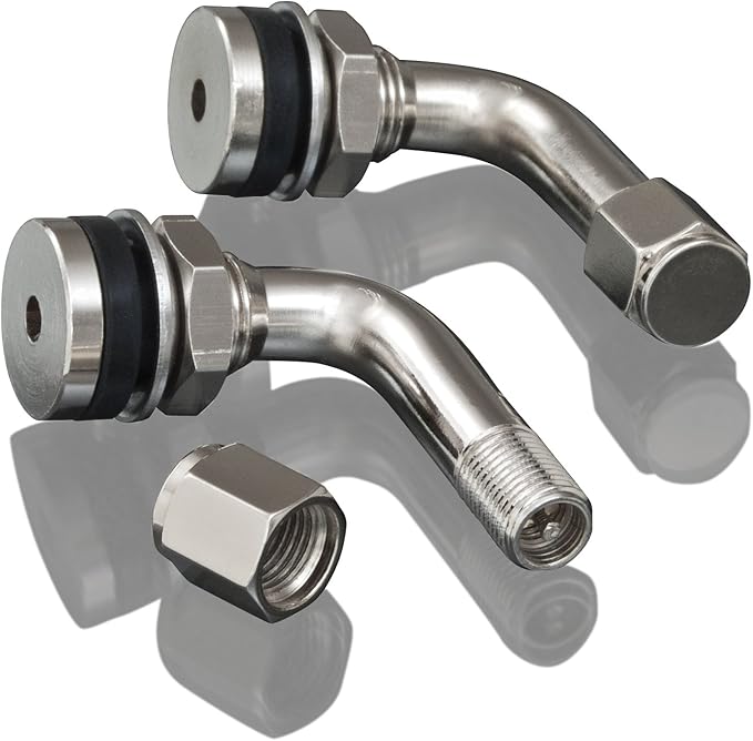 Show Chrome Accessories 5802 90 Degree Nickel Valve Stem, Valve Stems