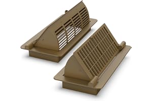 BYEWIRE Floor Vent Cover 2 Pack, Heat Air Vent Deflectors for Home Floor 4 '' x 10 '', Adjustable Pop Up Floor Vent Register Use for Home, Office, Brown