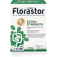 Florastor Extra Strength - Saccharomyces Boulardii CNCM I-745 - Daily All in One Probiotic - Supports Gut Health & Immune Sys