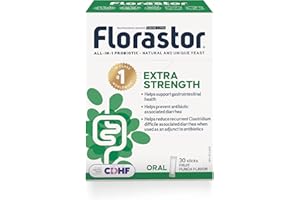 Florastor Extra Strength - Saccharomyces Boulardii CNCM I-745 - Daily All in One Probiotic - Supports Gut Health & Immune Sys