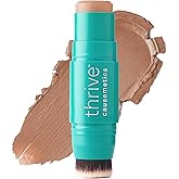 Thrive Causemetics Triple Threat Color Stick: Cream Bronzer & Contour Stick with Vitamin E, Evening Primrose Oil, Waterproof Smudge Proof Face Makeup Formula, Mo (Fair Light Neutral)