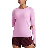 CRZ YOGA Seamless Long Sleeve Shirts for Women Hip Length - Workout Athletic Running Gym Yoga Tops Breathable Crewneck Tshirt