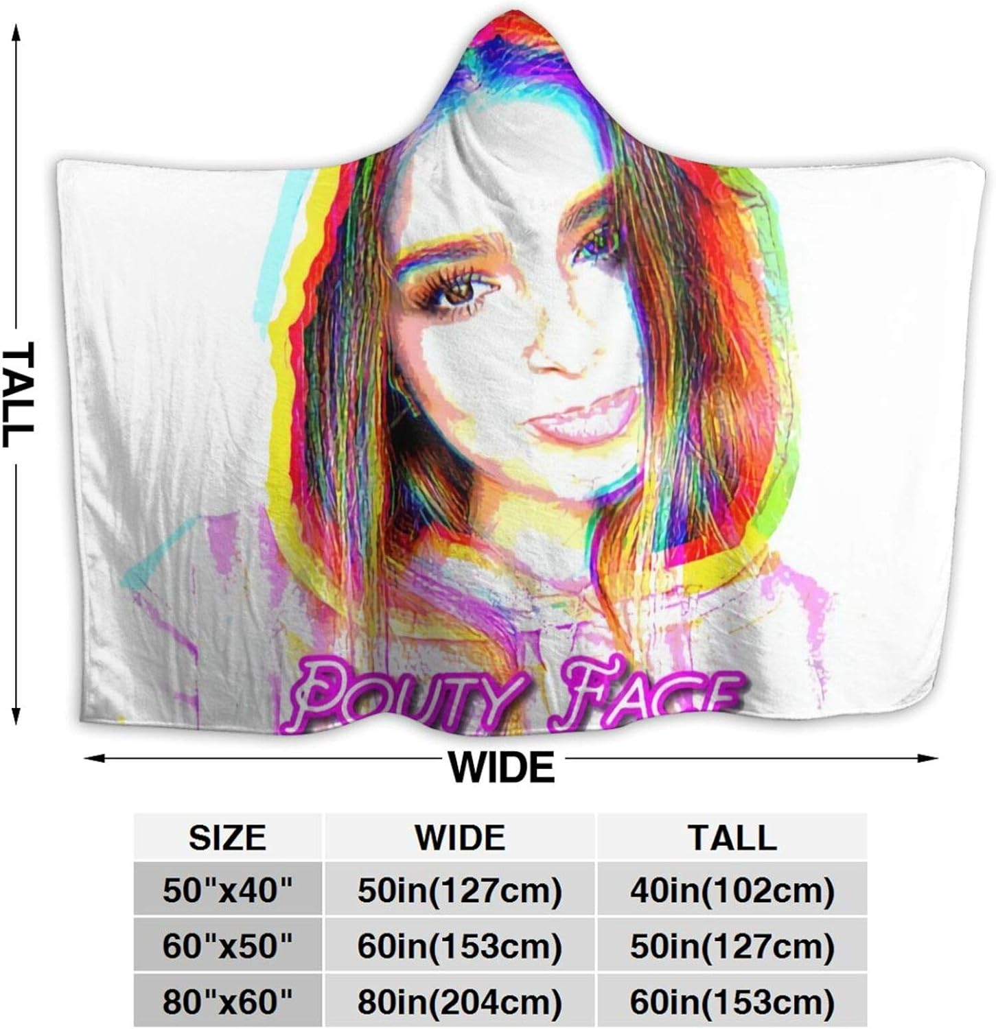 Amazon Com Black Sp Addison Rae Hooded Blanket Hooded Blanket Cloak Shawl Wrap Hoodie Throw Blanket For Kids And Adult Super Soft Sherpa Fleece Winter Blanket 60 X50 Home Kitchen