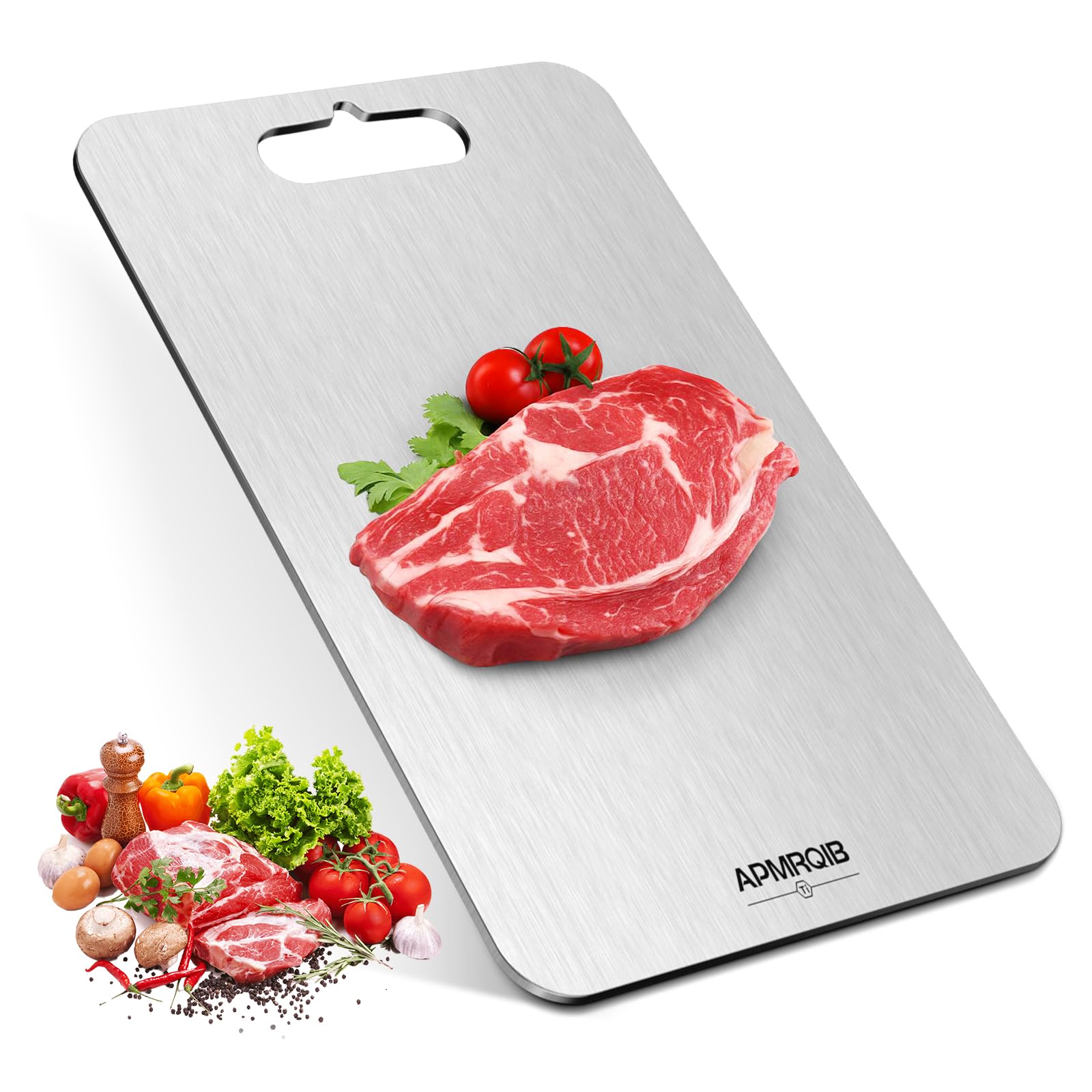 Photo 1 of ***FACTORY SEALED***APMRQIB Titanium Cutting Boards for Kitchen, 100% Pure Titanium Cutting Boards Double Sided Non Toxic Cutting Board, Hygiene Durable Dishwasher Safe 13”× 8”(M)