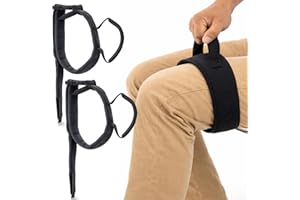Vive Thigh Lifter Strap (2 Pack) - Pull Up Assistance Band - Medical Equipment Padded Wrist Tool For Leg Movement - Transfer 