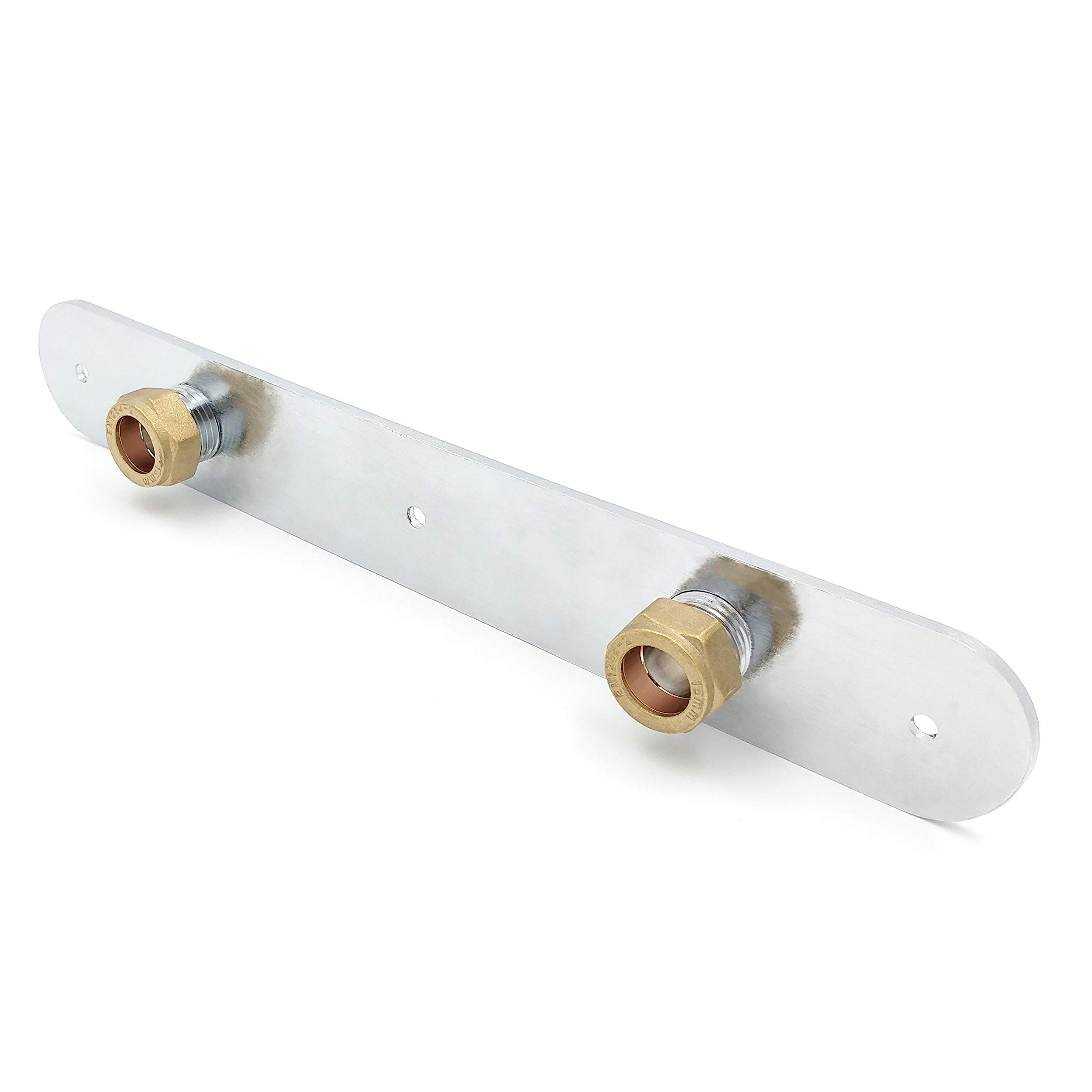 Xcel Home Chrome Exposed Shower Fixing Bracket Back Plate Thermostatic Mixer Bar Valve Wall Mounted Kit