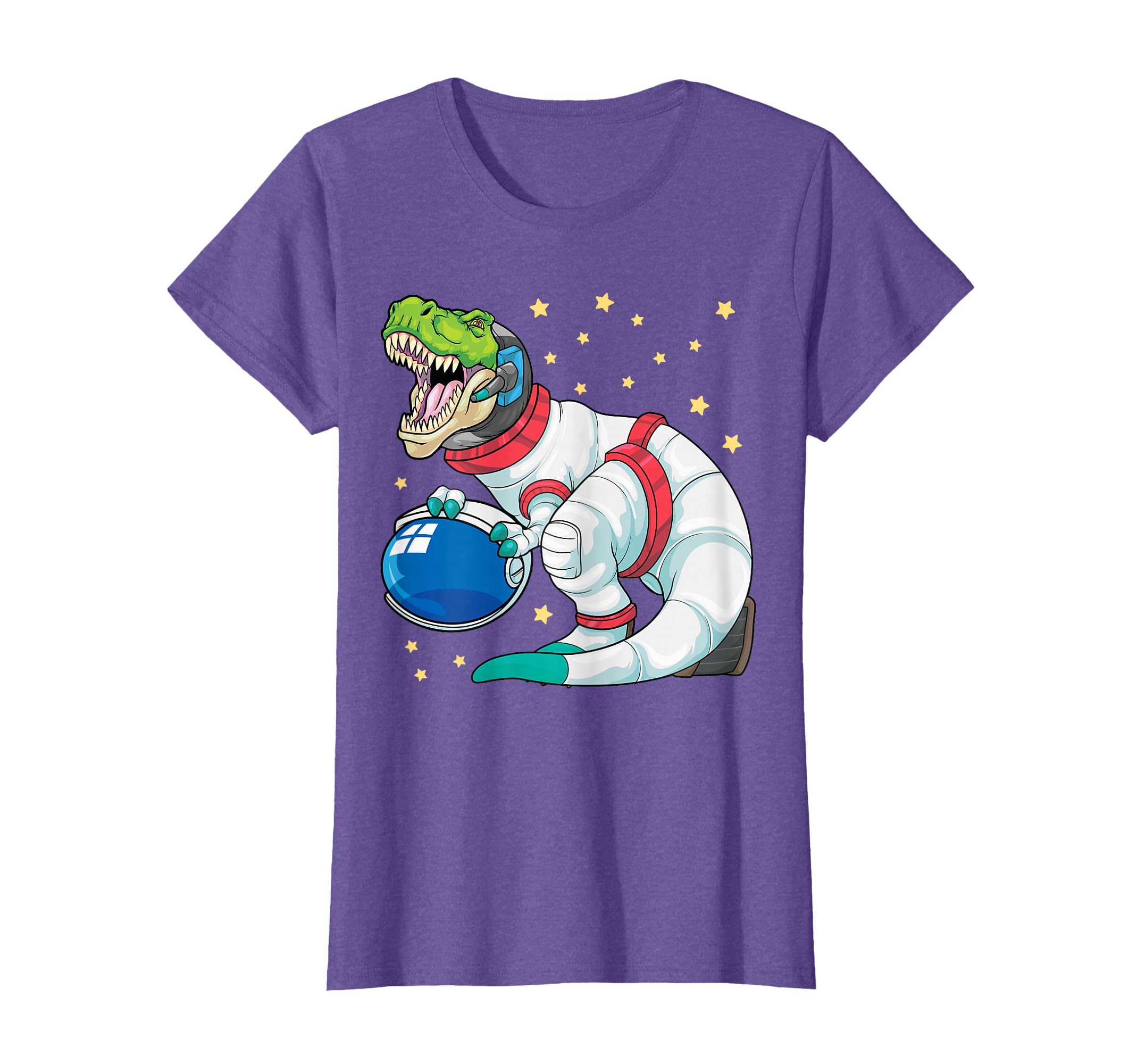 Astronaut Dinosaur T Rex Astro Space Stars Funny Kids T-Shirt