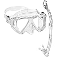 Italian Design Panto-180 Premium Tempered Glass Lens Anti-Fog Panoramic Side-View Snorkel Mask, Superior Dry Snorkel Tube, Snorkeling Mask Snorkel Set