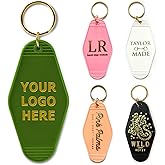 Custom Bulk Keychain Personalized Gold Foil Stamped Motel Hotel Keychain