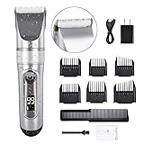 Professional Waterproof Beard Trimmer for Men USB Rechargeable Mens Cordless Hai