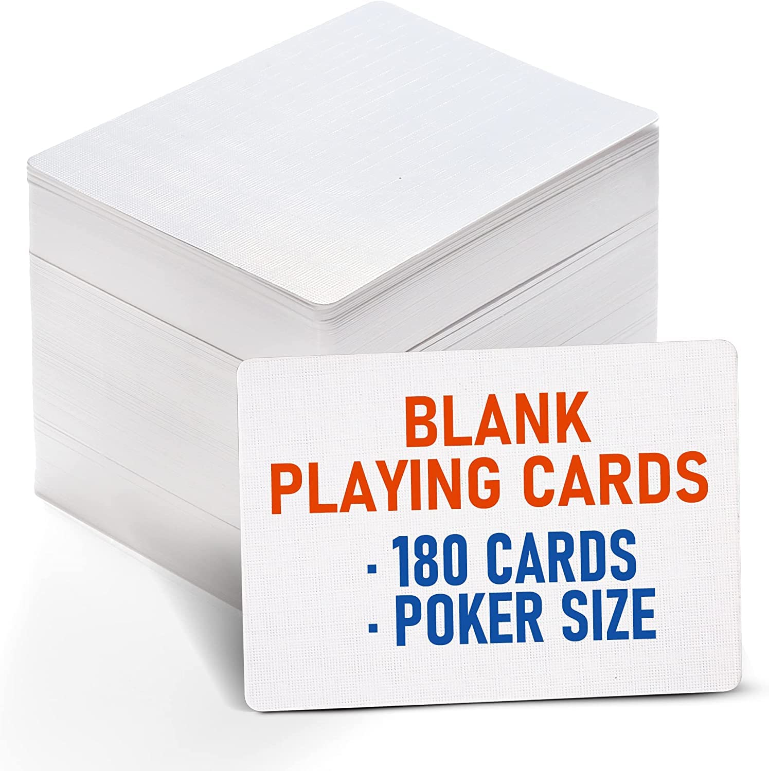 LotFancy Blank Cards 180PCS, Dry Erase Blank Playing Cards to Write on, 2.5 * 3.5 Inch, Matte Finish White Personalised DIY Poker Flashcards