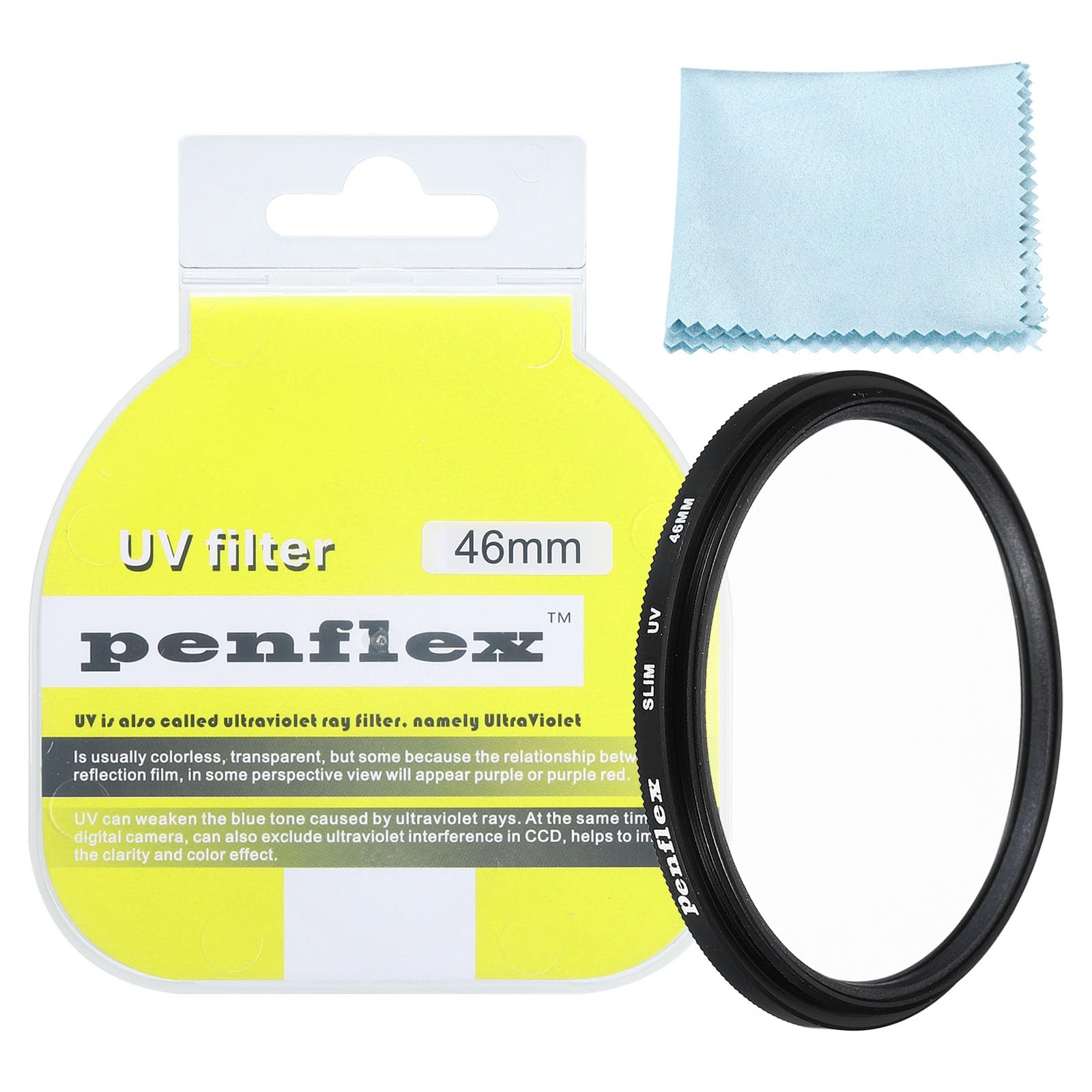 PATIKIL 46mm UV Filter, 1 PCS UV Protection Filter SLIM UV Camera Lens Filter Aluminum Optical Camera Accessory Crystal Clear Pics for 46mm Camera Lens Filter Photography Picture