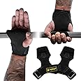MANUEKLEAR Gym Straps Weight Lifting, Double Leather Lifting Straps for Men Deadlift with Cushion Wrist Loop, Gym Lifting Wri