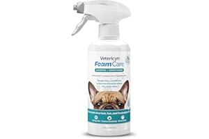 Vetericyn FoamCare Dog Shampoo and Conditioner - Instant Foaming, Spray-On Hypoallergenic Shampoo, Plant-Based Formula for Dogs and Cats. 16 Ounce