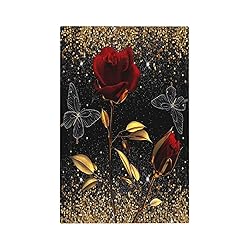 Red Rose And Butterflies Sparkling 1 Gang Light