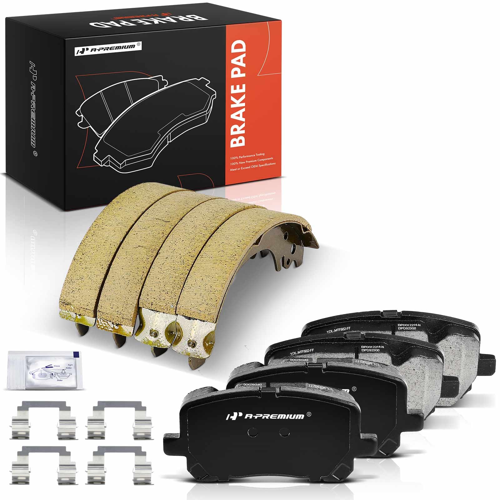 Photo 1 of A-Premium Front and Rear Ceramic Disc Brake Pads Set Compatible with Toyota Corolla 2003-2008 1.8L, 8 Pcs