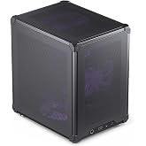 JONSBO C6 Black Mini MATX Mesh PC Case,Simple Compact Desktop Micro ATX Chassis,Upper Cover/Side Panel Tool-Free Open pc case, ATX Power Bite (L185mm Max.),Support 75mm CPU Cooler,GPU200-255mm